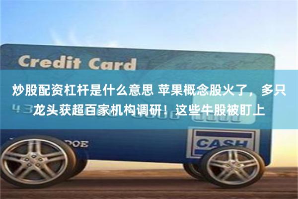 炒股配资杠杆是什么意思 苹果概念股火了，多只龙头获超百家机构调研！这些牛股被盯上