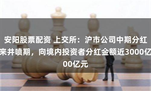 安阳股票配资 上交所：沪市公司中期分红迎来井喷期，向境内投资者分红金额近3000亿元