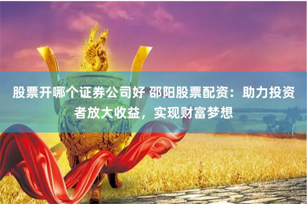 股票开哪个证券公司好 邵阳股票配资：助力投资者放大收益，实现财富梦想